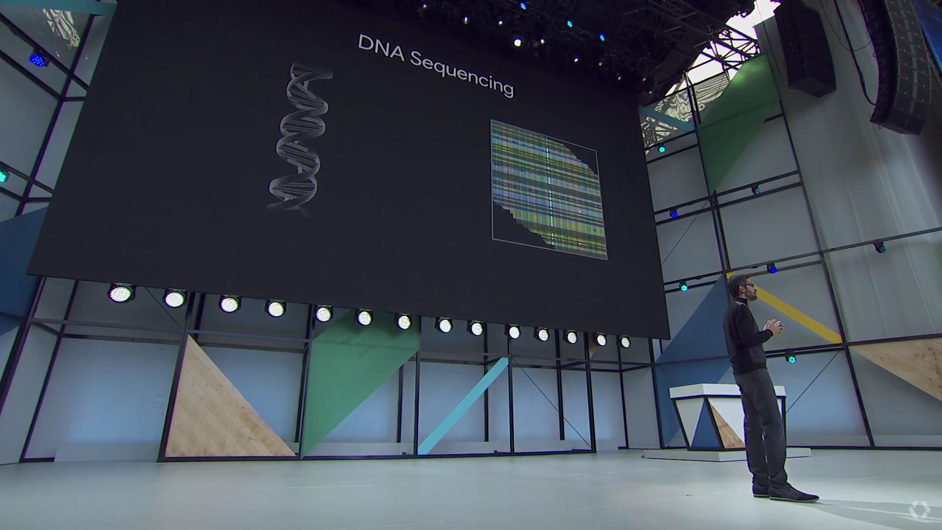 DNA sequencing deep learning slide at Google IO