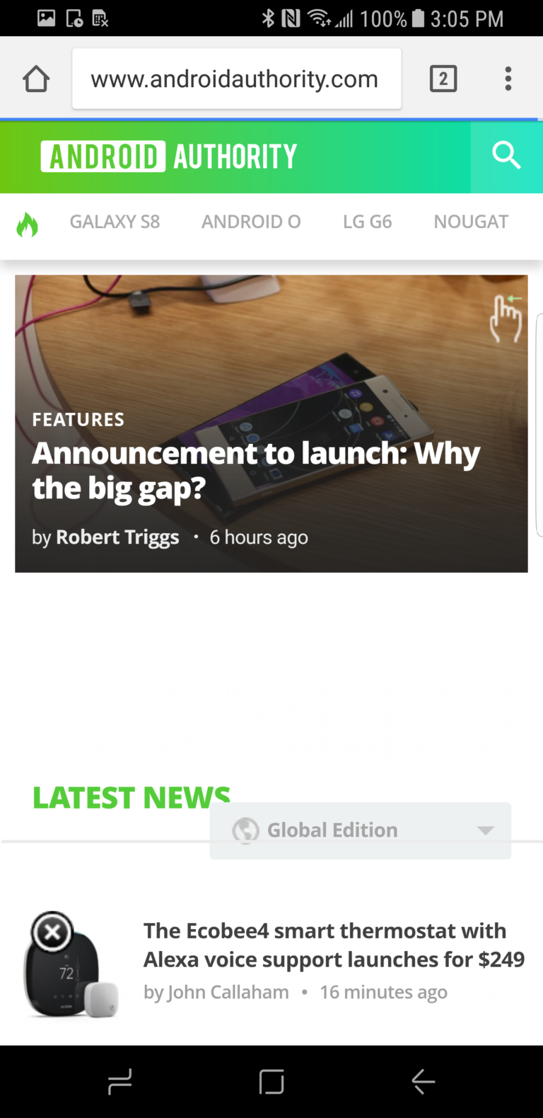 How to force apps into full screen on the Samsung Galaxy S8