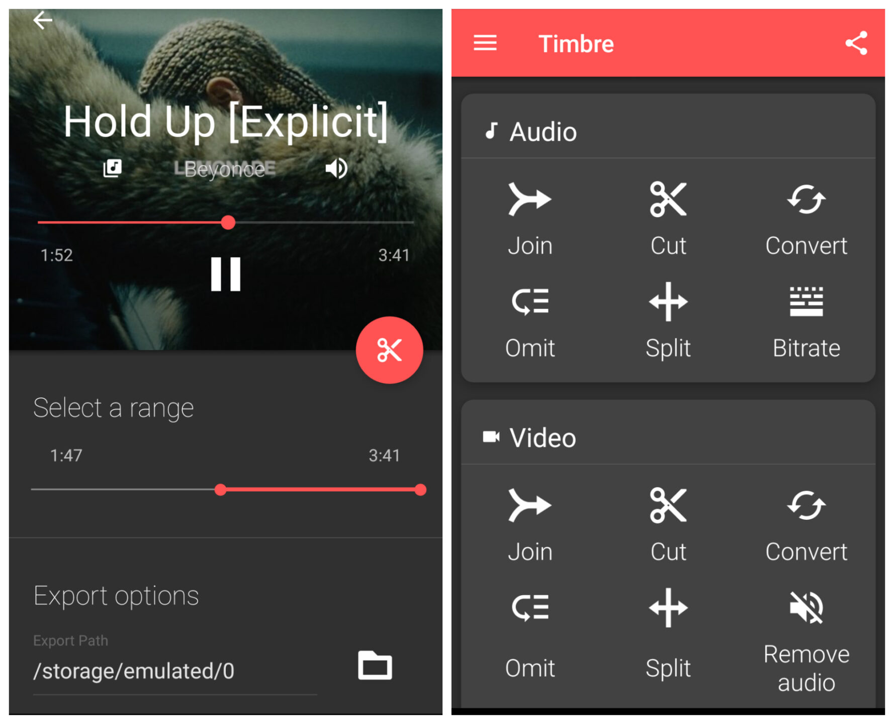 Audio Timbre Timbre is a totally free app for editing video and audio
