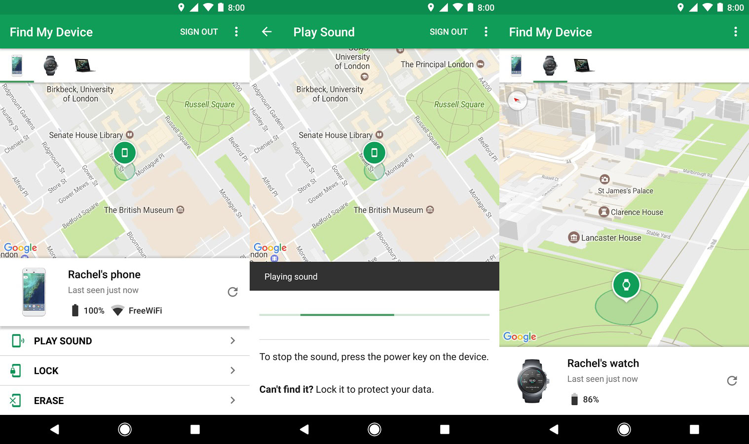 Android Device Manager web interface is now live, try it now