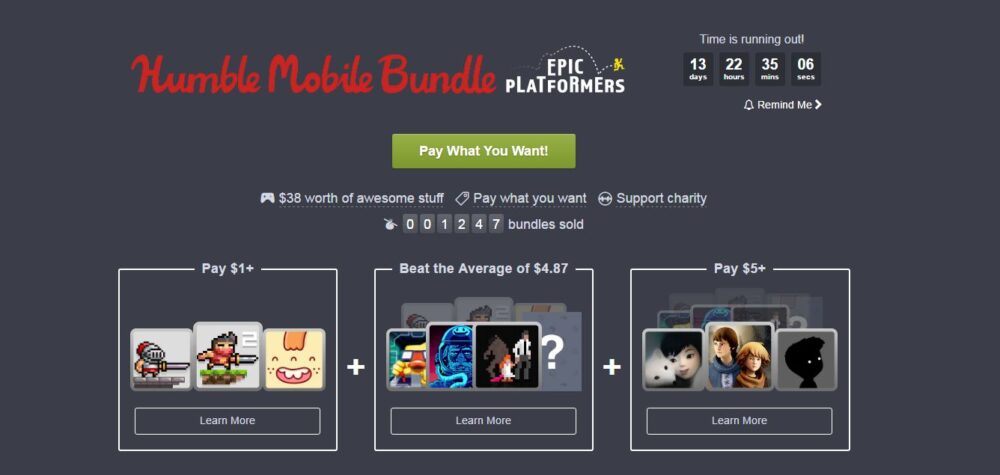 The latest Humble Mobile Bundle features 9 great platformer games