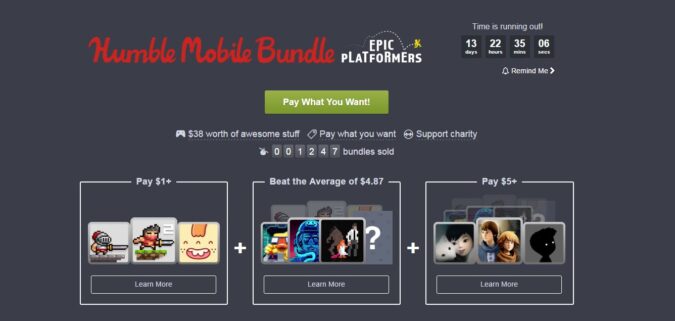 The latest Humble Mobile Bundle features 9 great platformer games