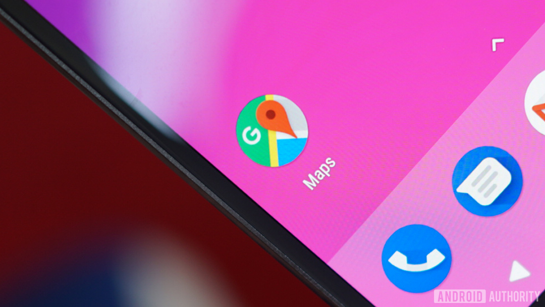 The Google Maps icon on a smartphone.