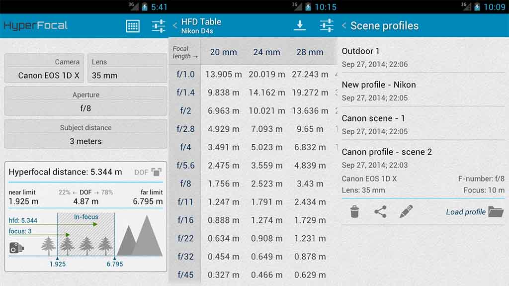 HyperFocal Pro - best DSLR apps