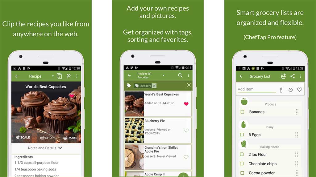Esta es una captura de pantalla de ChefTap, una de las mejores aplicaciones de cocina en Android.
