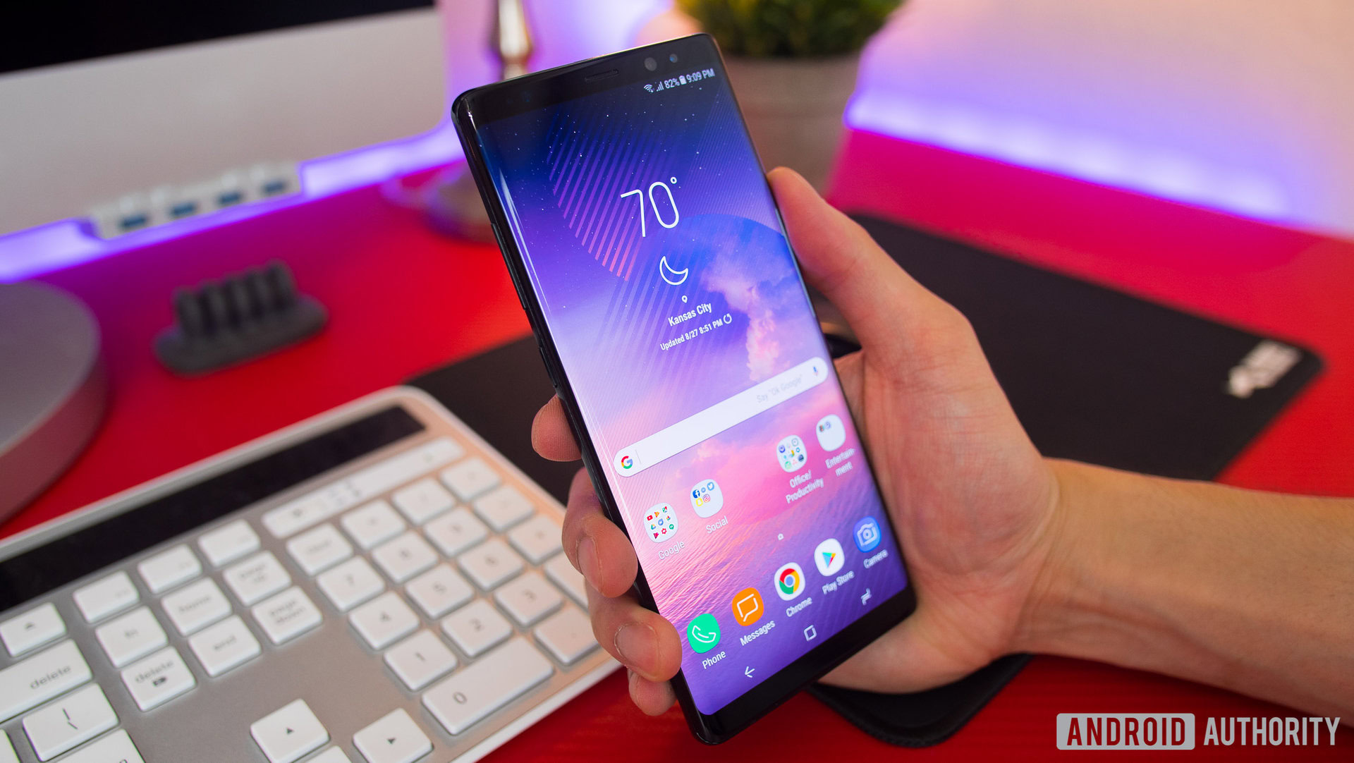 galaxy note 8 palm gesture screenshot