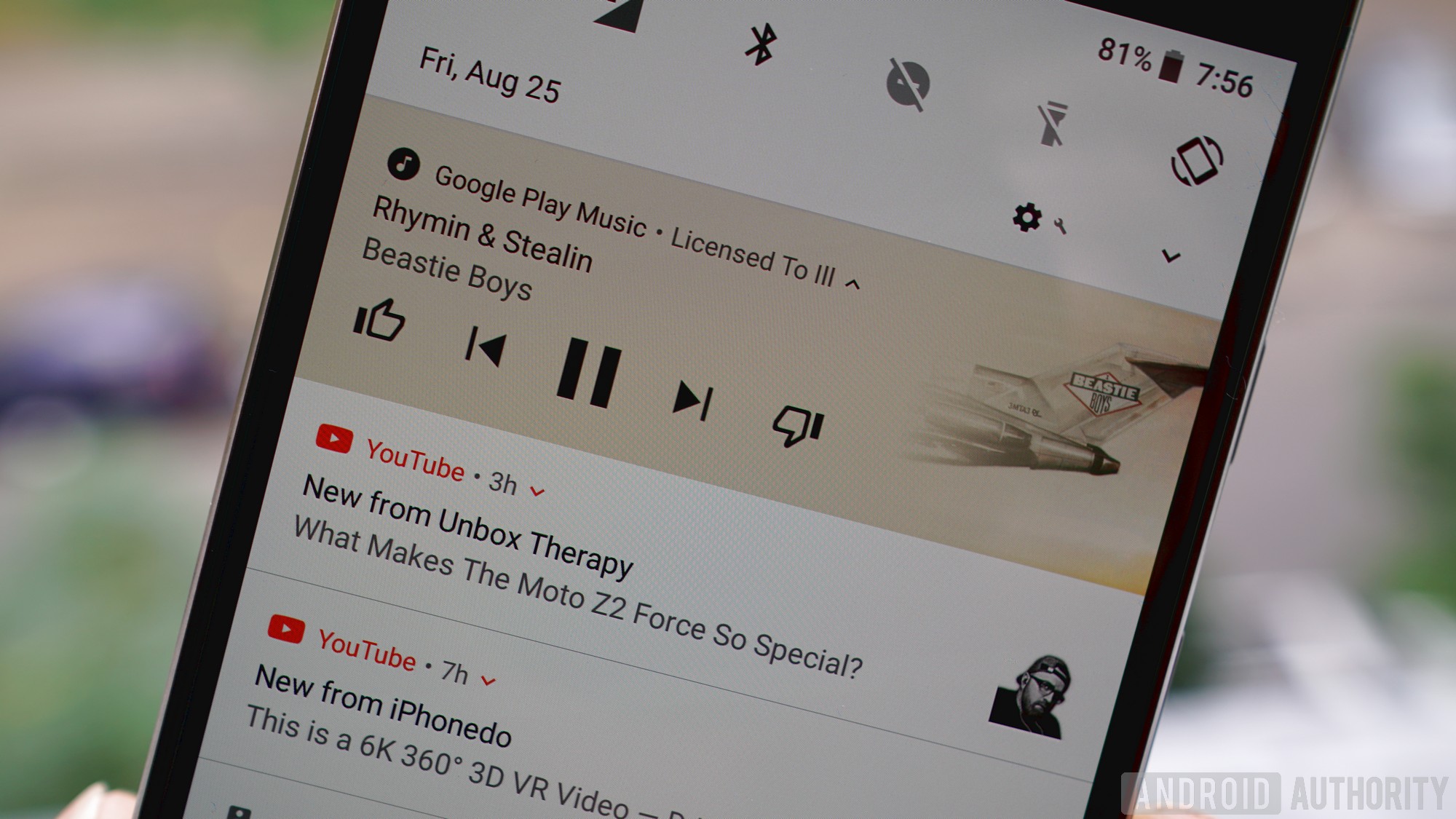 google play music media notification android 8.0 oreo review 7