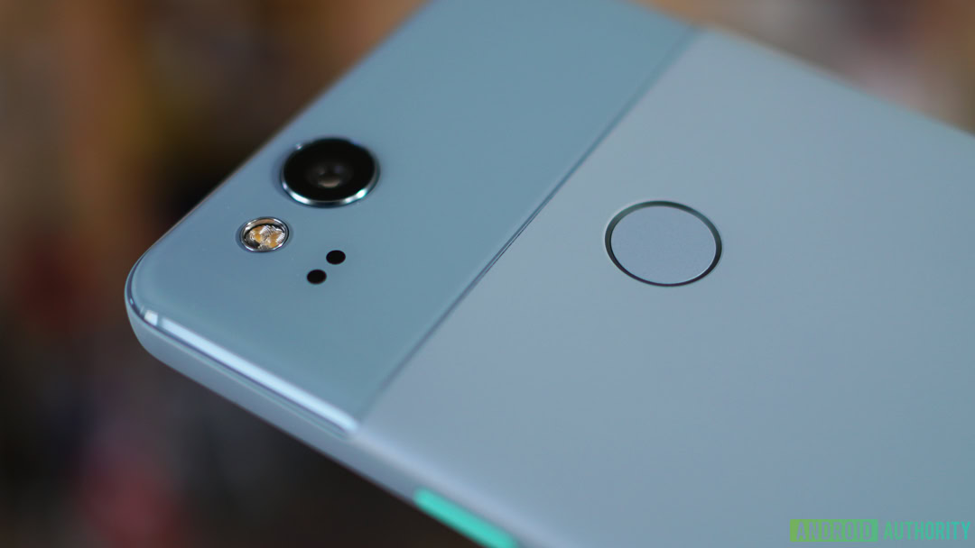 Google Pixel 2 blue camera finger scanner