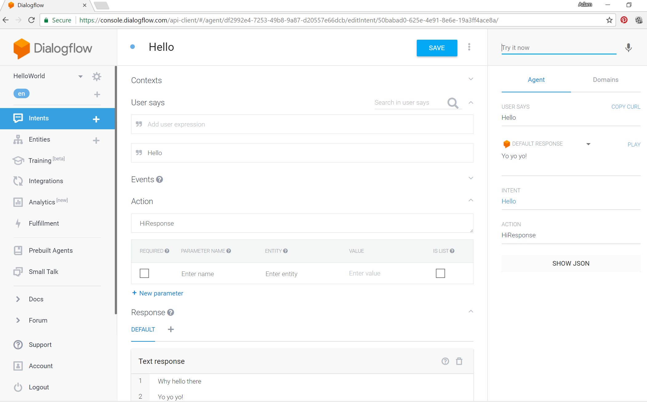 How to use Dialogflow with actions on google