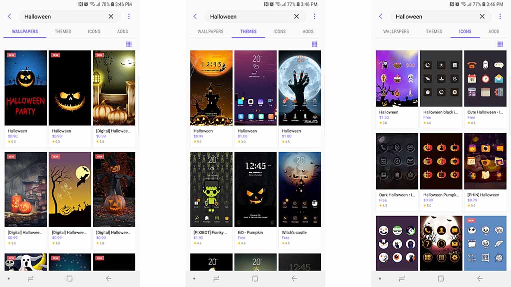 Samsung theme store - best halloween apps