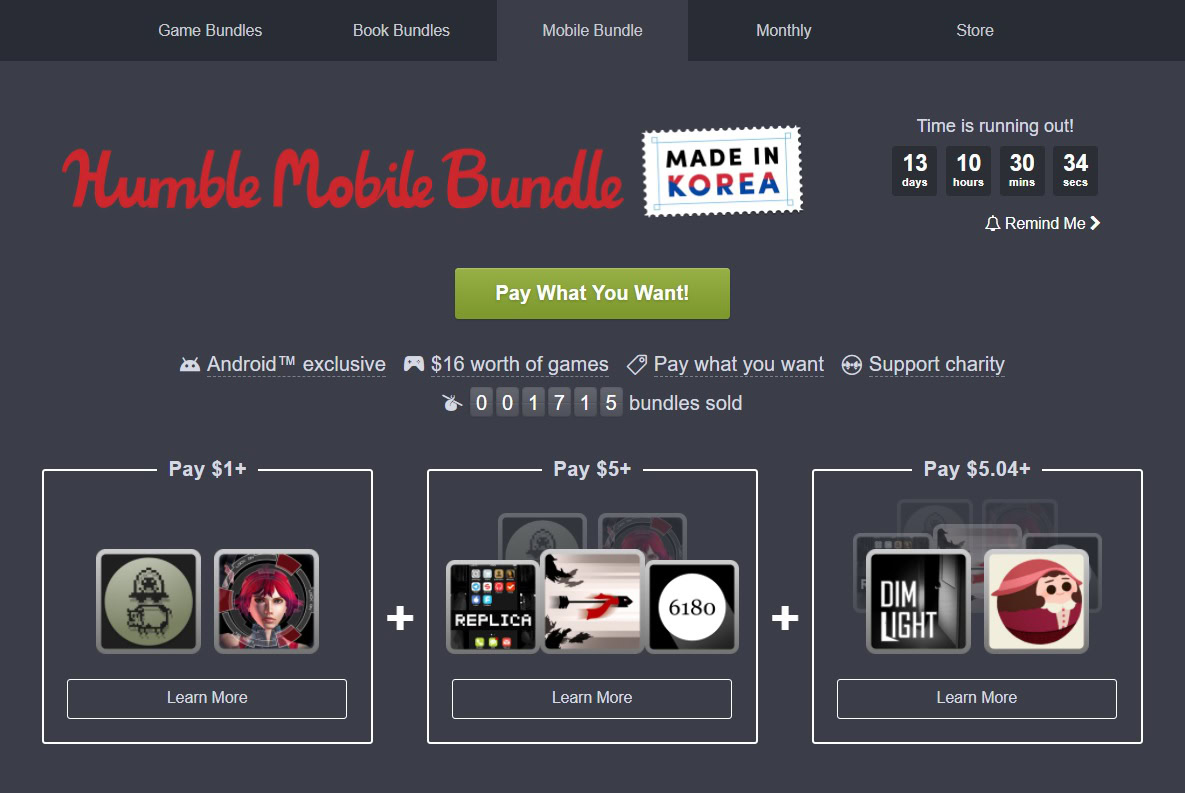 Humble Bundle  game bundles, book bundles, software bundles, and more