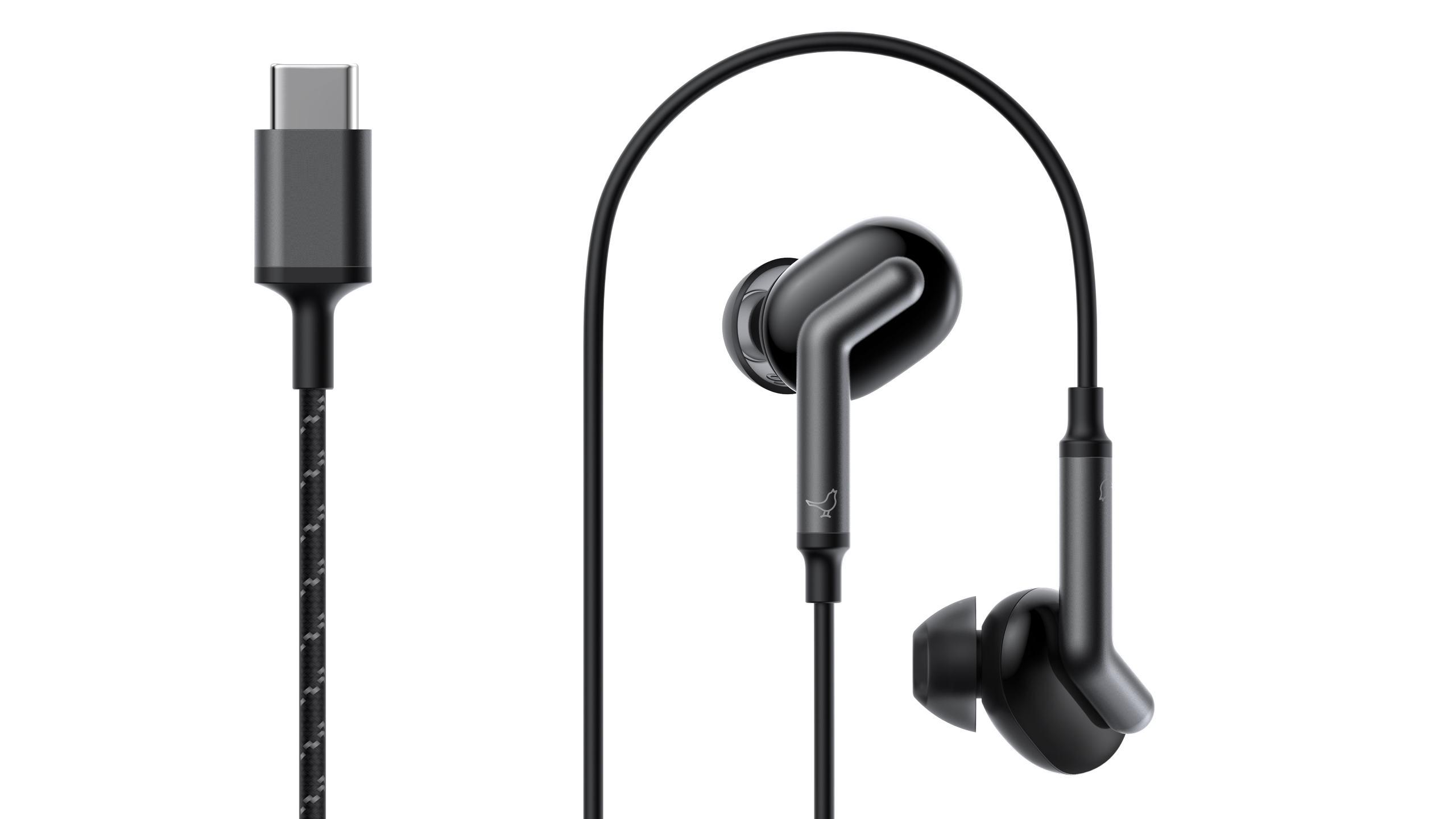A manufacturer render of the Libratone Q Adapt In-ear USB-C.