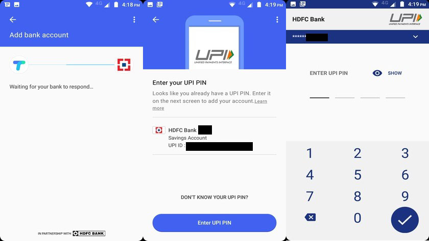 UPI ID пример. Paytm HDFC. Bank add