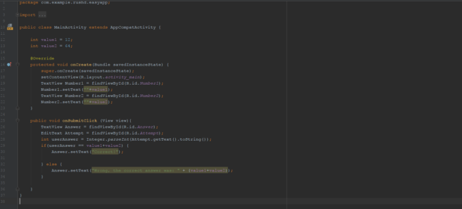 An easy first project for Android development noobs: Math Game ...