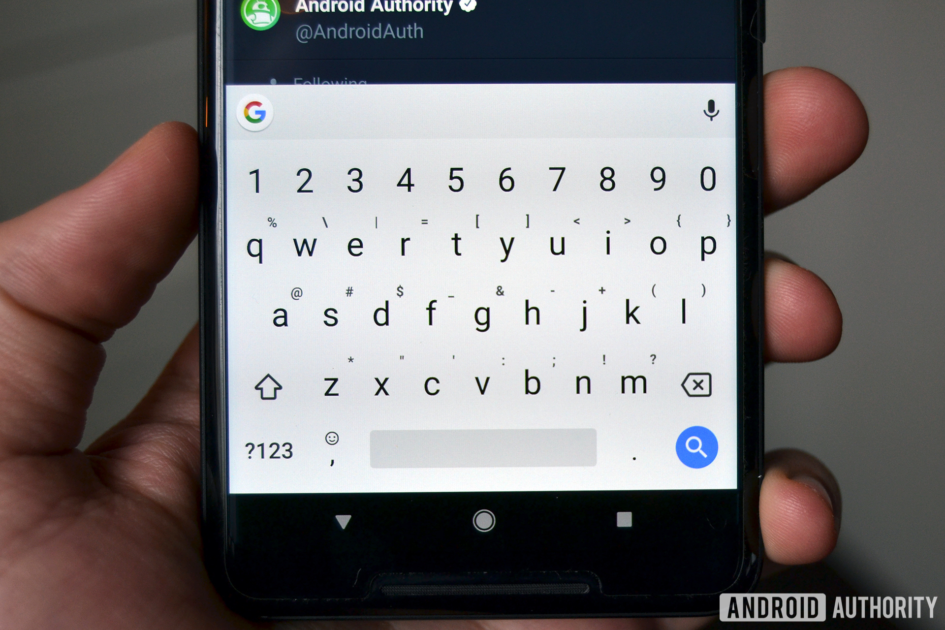 Gboard on the Pixel 2.