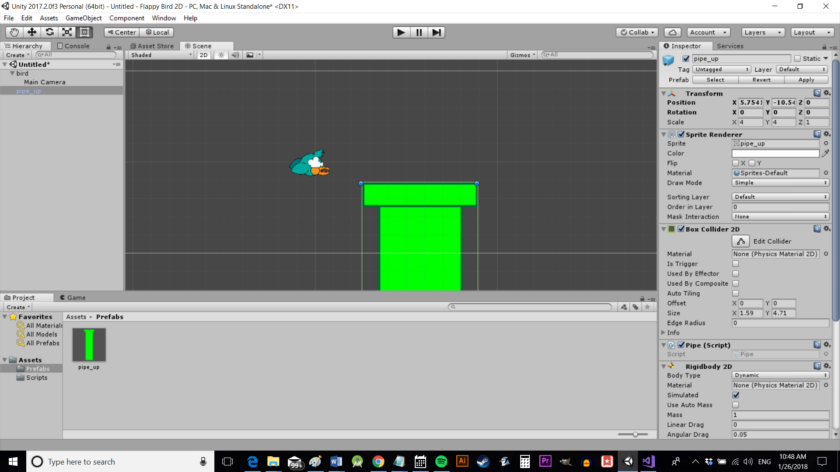 Flappy Bird Unity tutorial for Android - Full game in 10 minutes ...