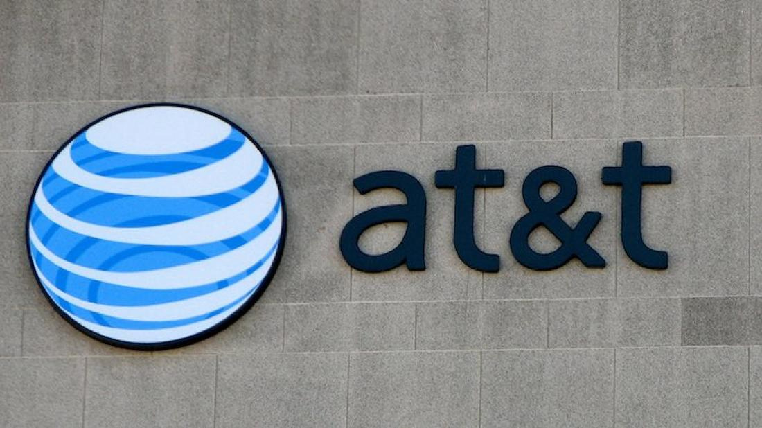 The AT & T logo.