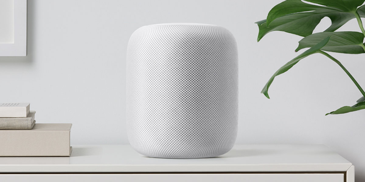 An original HomePod in white