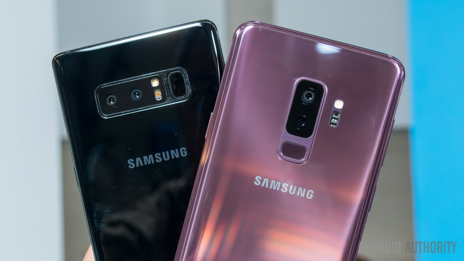 The Galaxy S9 and Galaxy Note 8.