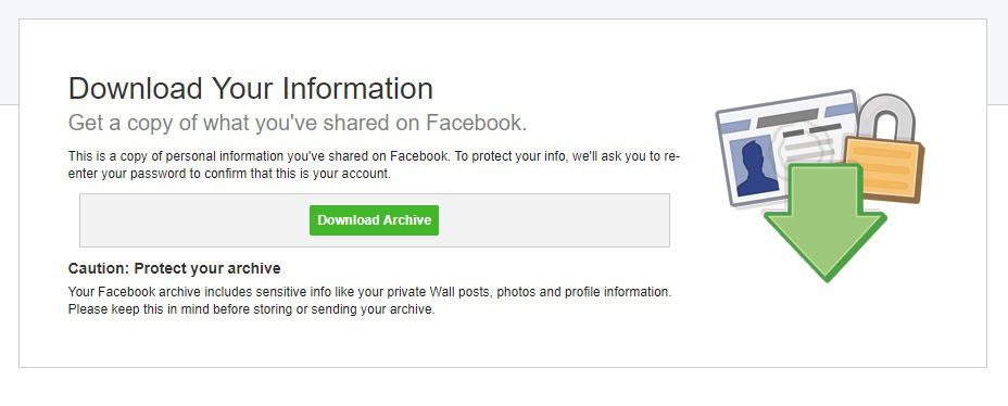 Download personal Facebook data