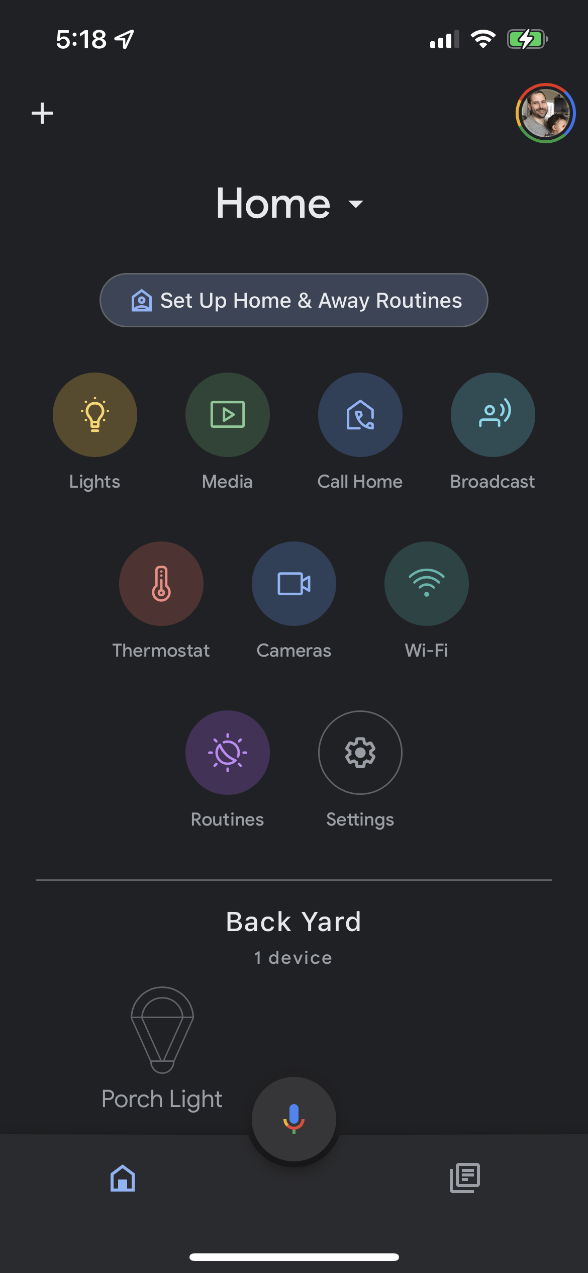 The Google Home app on an iPhone 13