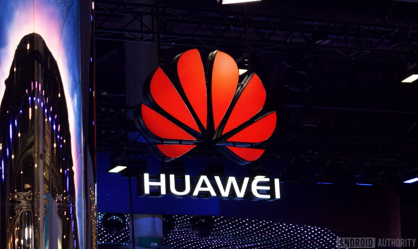 The Huawei EMUI logo from the MWC 2018 show floor. 