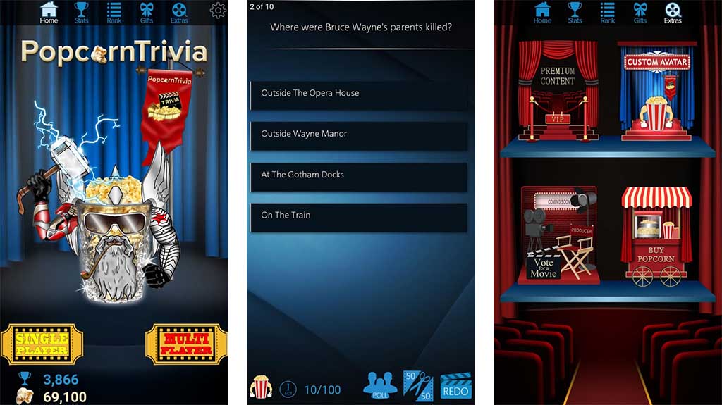 PopcornTrivia - best movie apps for android