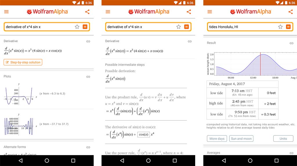 Wolfram Alpha es una de las mejores aplicaciones de aprendizaje para Android