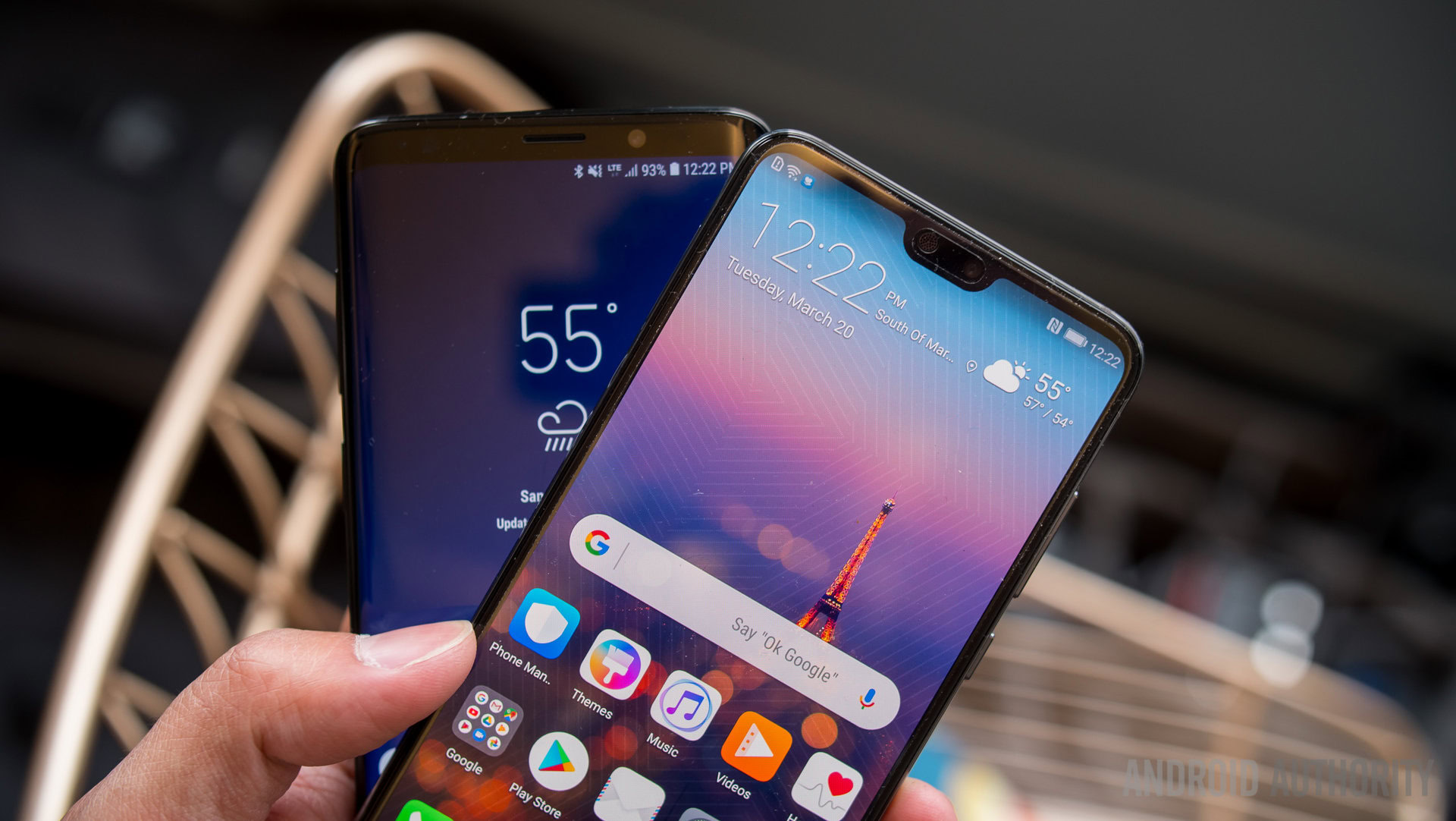 huawei p20 pro vs samsung galaxy s9 plus hands on comparison