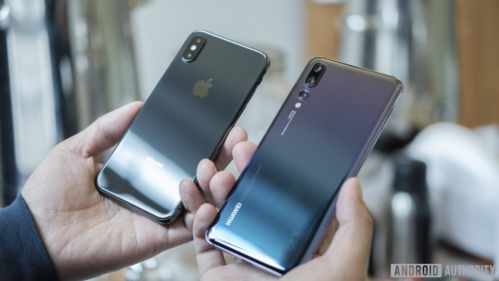 huawei p20 vs iphone x back side