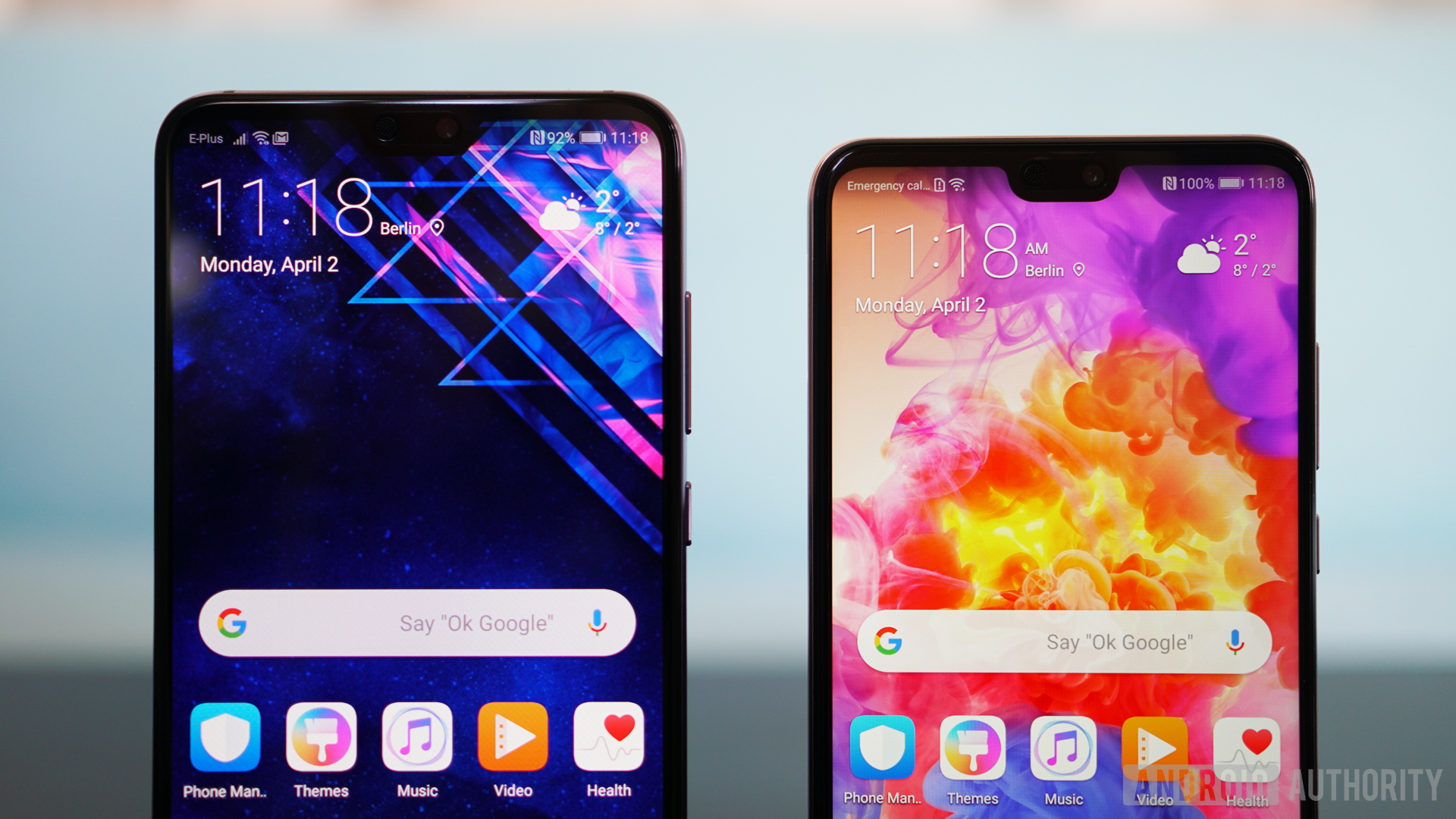 personalize your home screen, Huawei P20 Pro and Huawei P20 home screens