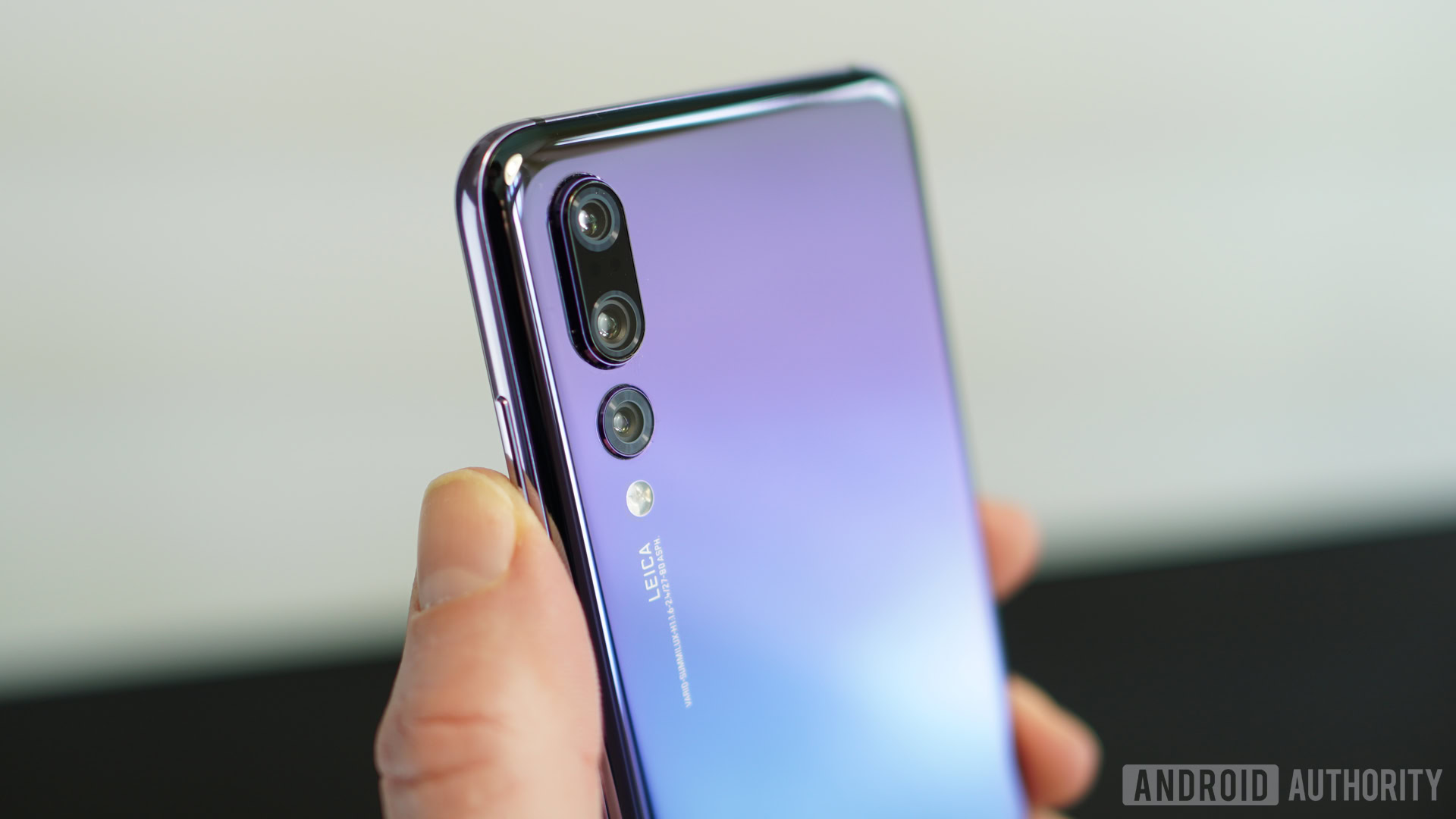 The HUAWEI P20 Pro triple camera housing.