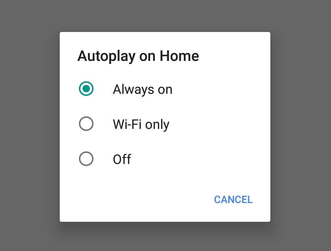 turn off youtube autoplay options