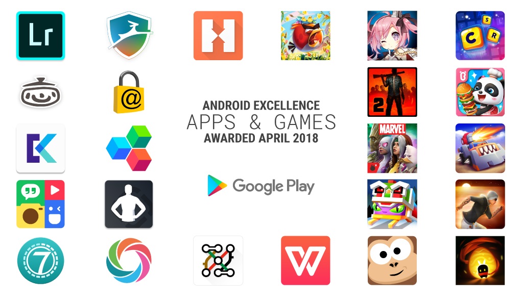 Android Excellence awards April 2018