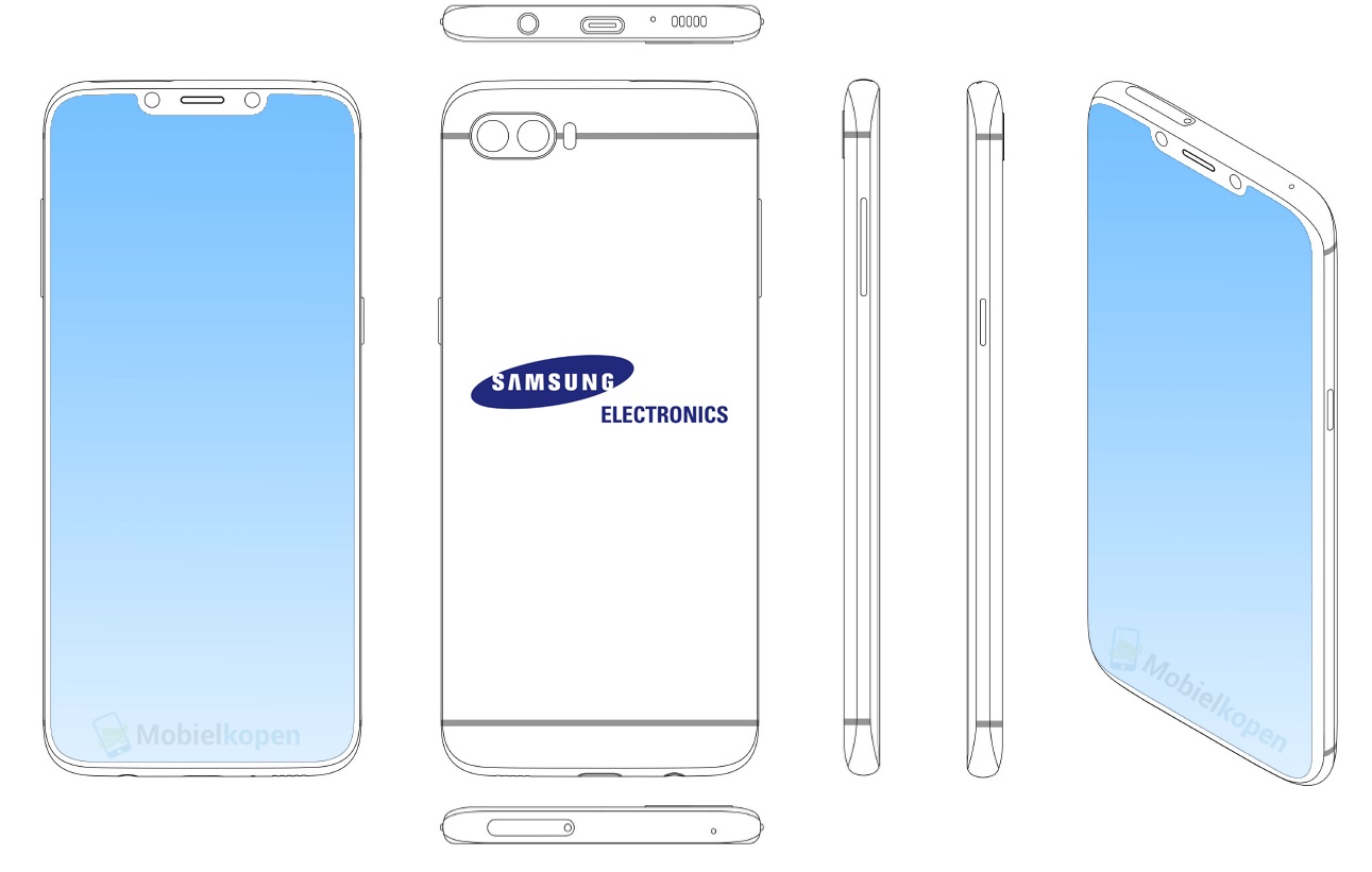 Samsung display notch phone patent