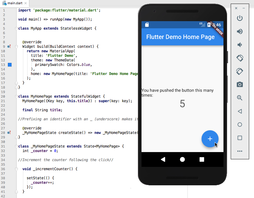 Google Flutter demo