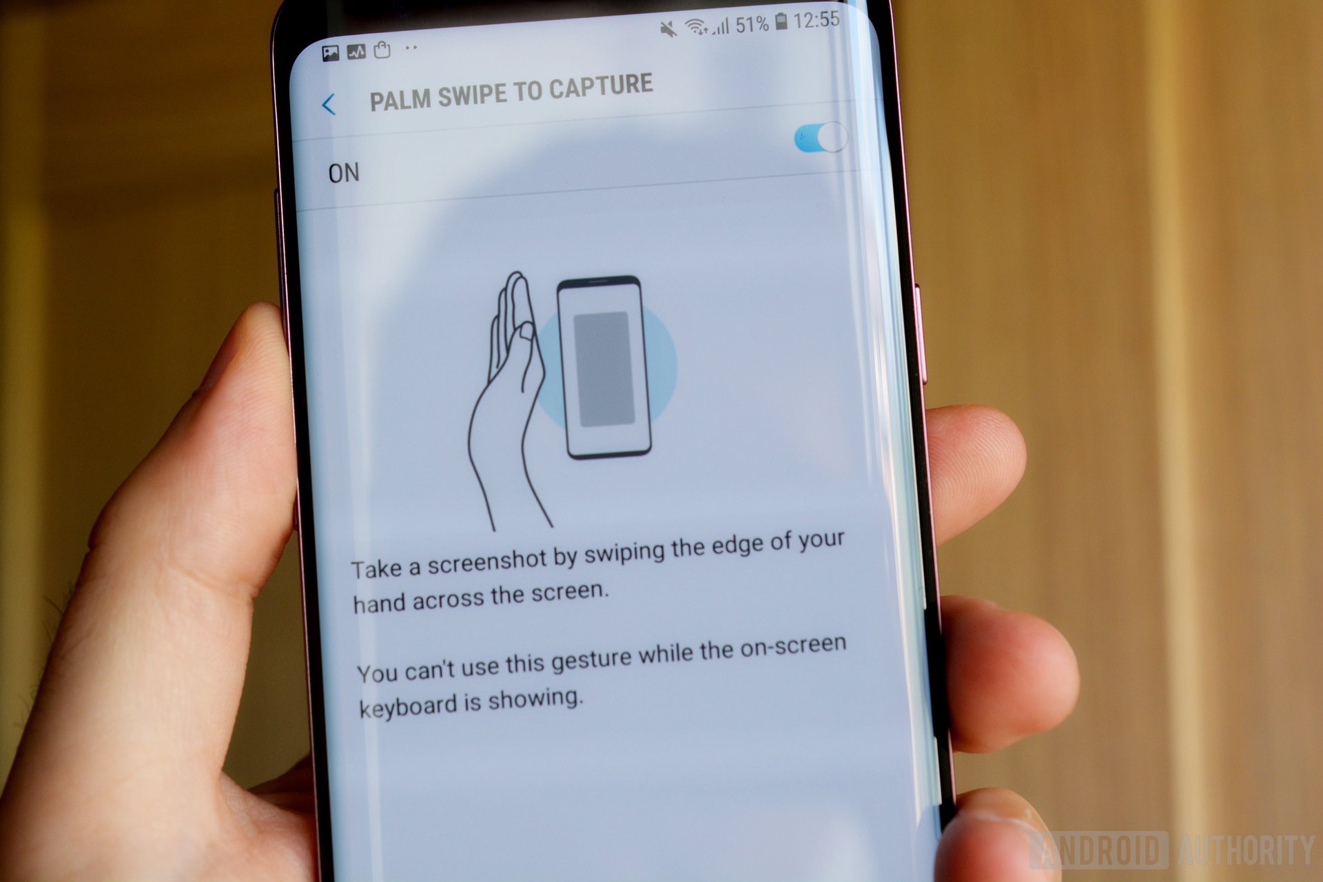 how to take screenshot galaxy s9 plus palm swipe