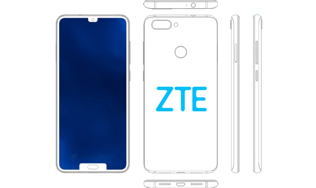 ZTE dual notch phone patent