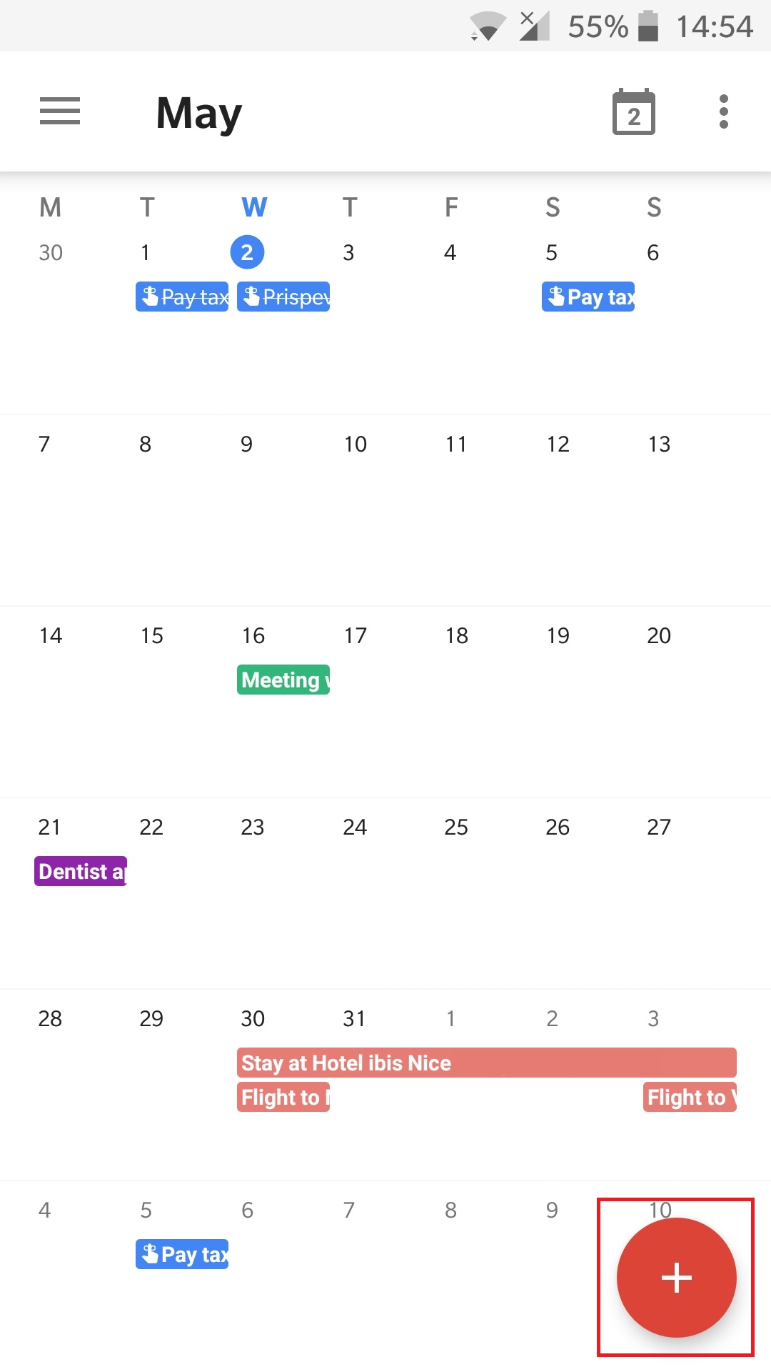 create reminder in google calendar android device