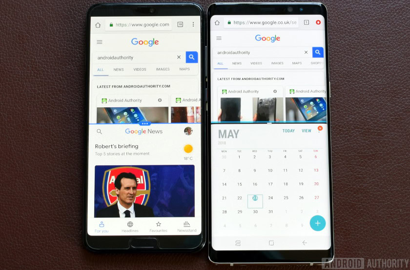 HUAWEI P20 Pro vs Note 8 display estate