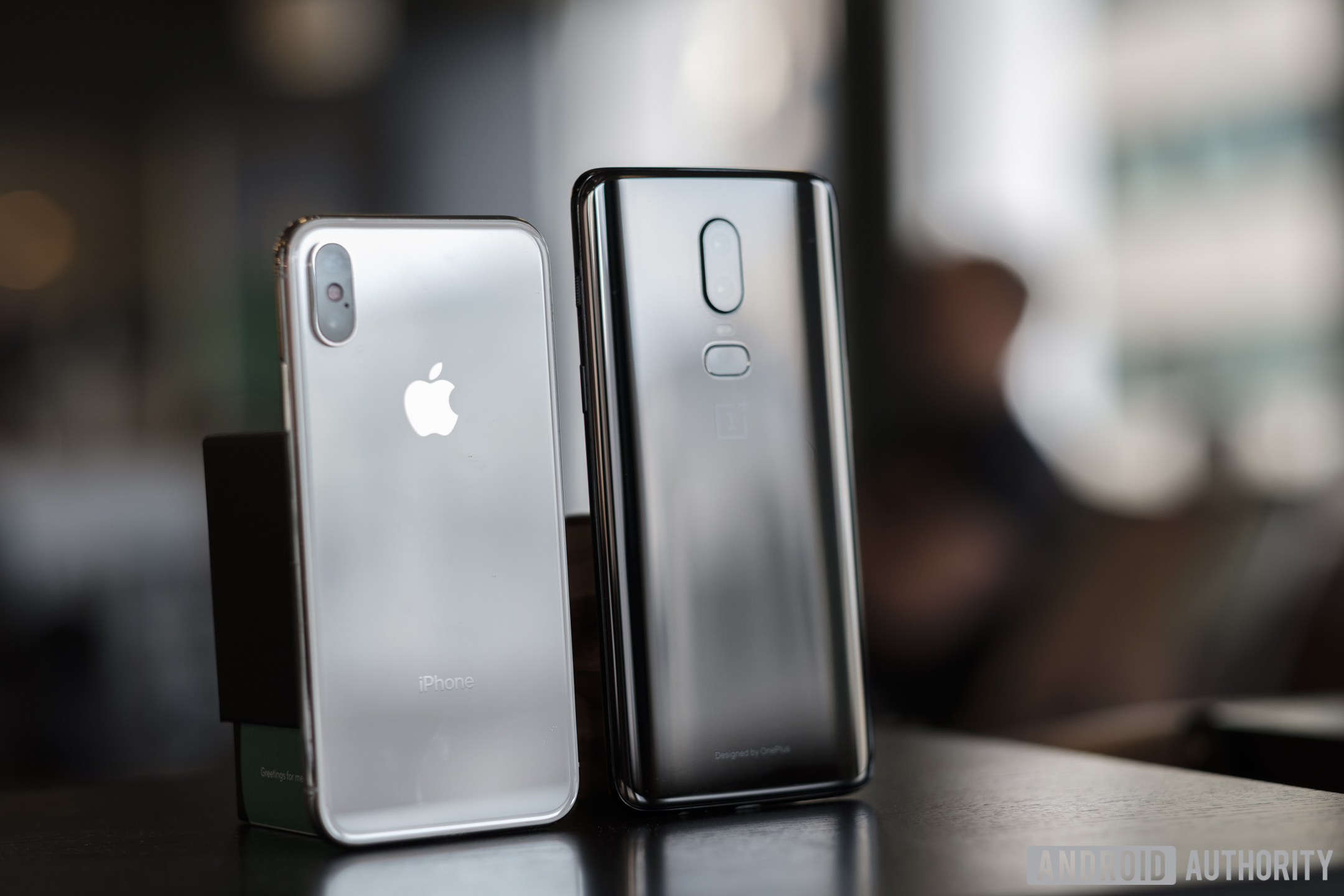 OnePlus 6 and Apple iPhone X - rear images