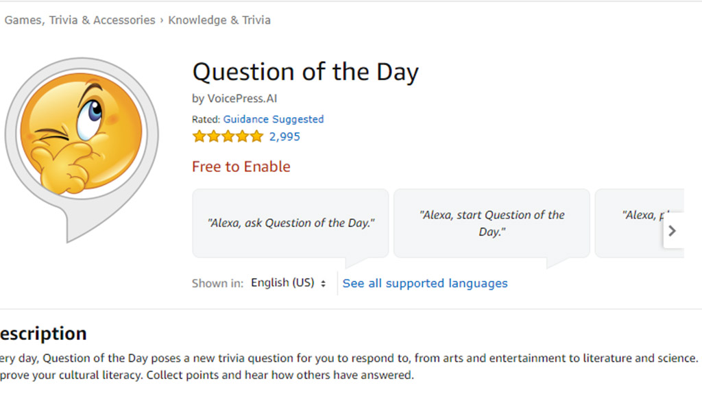 question of the day - best amazon skills