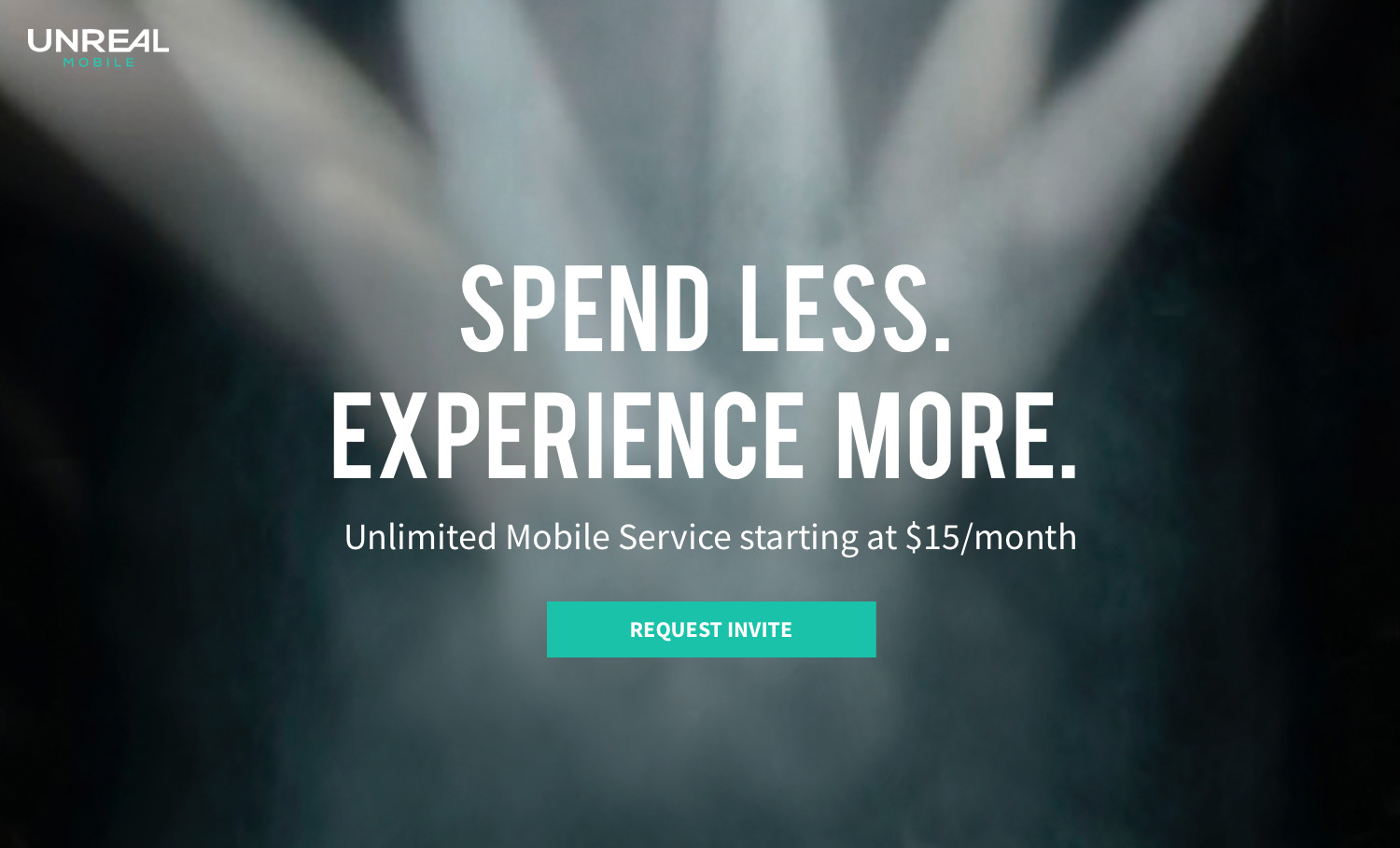 The front of the website promoting Unreal Mobile.
