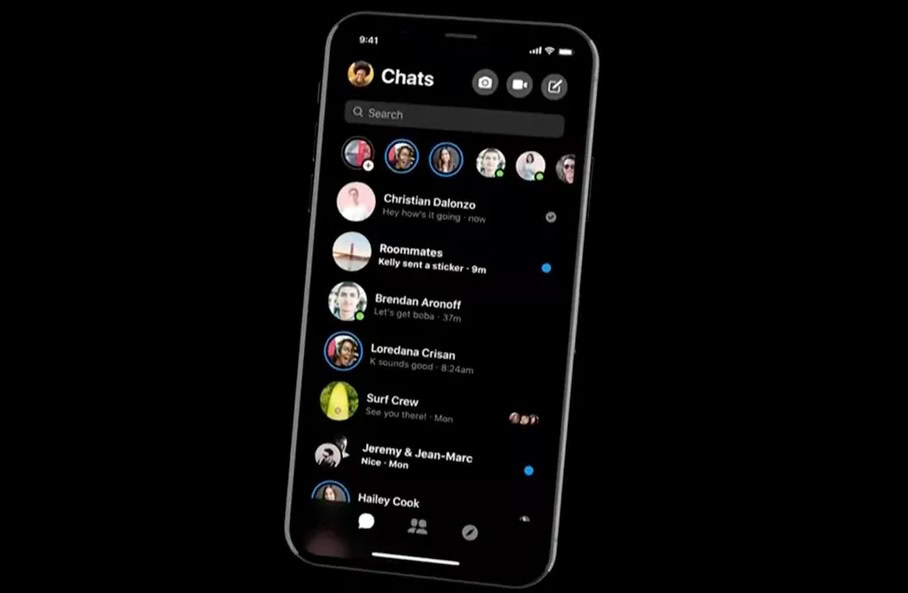 facebook messenger dark mode