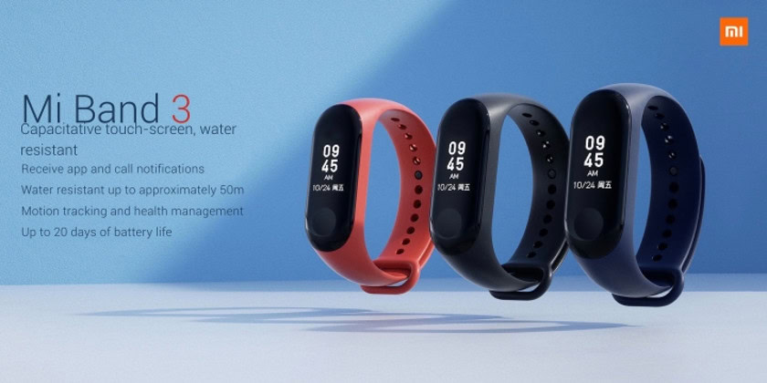 The Xiaomi Mi Band 3.