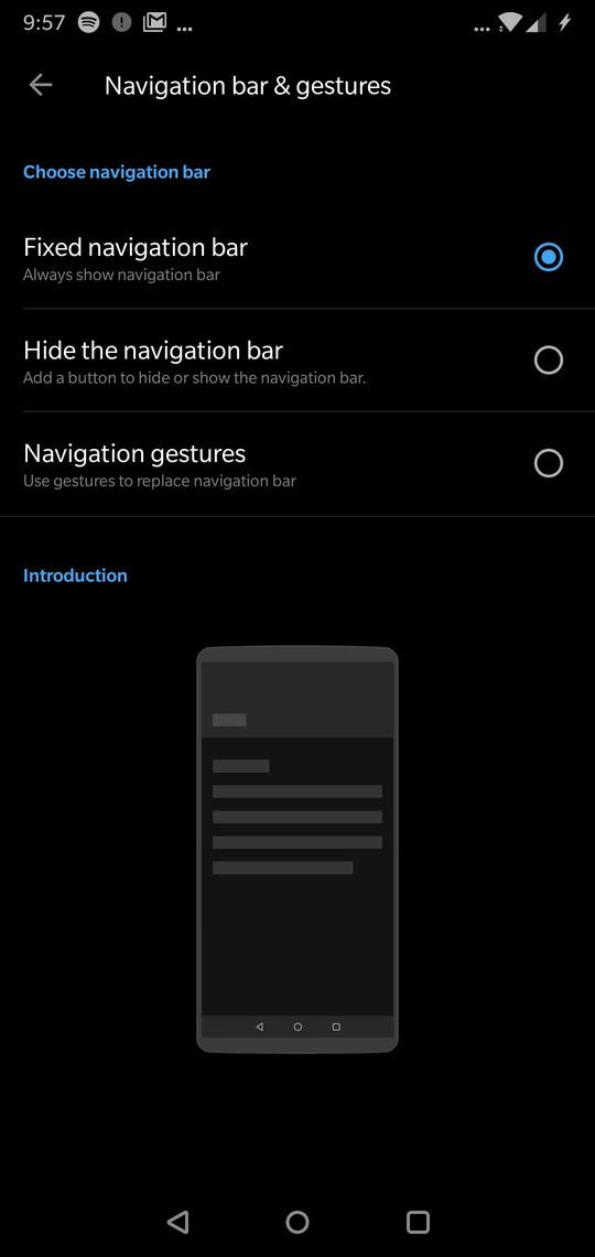 oneplus 6 gestures navigation bar