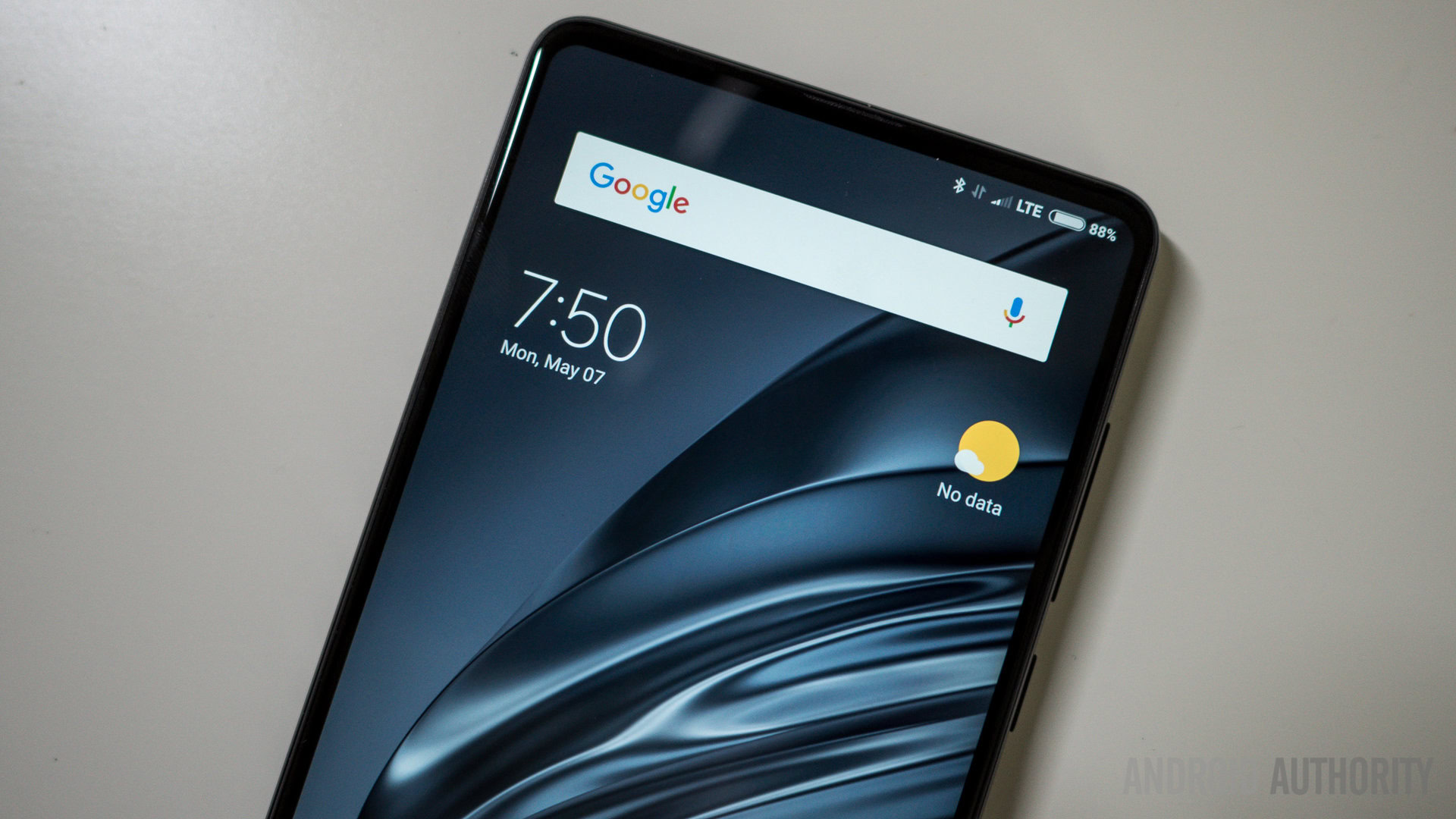 Xiaomi Mi Mix 3 home screen time google weather