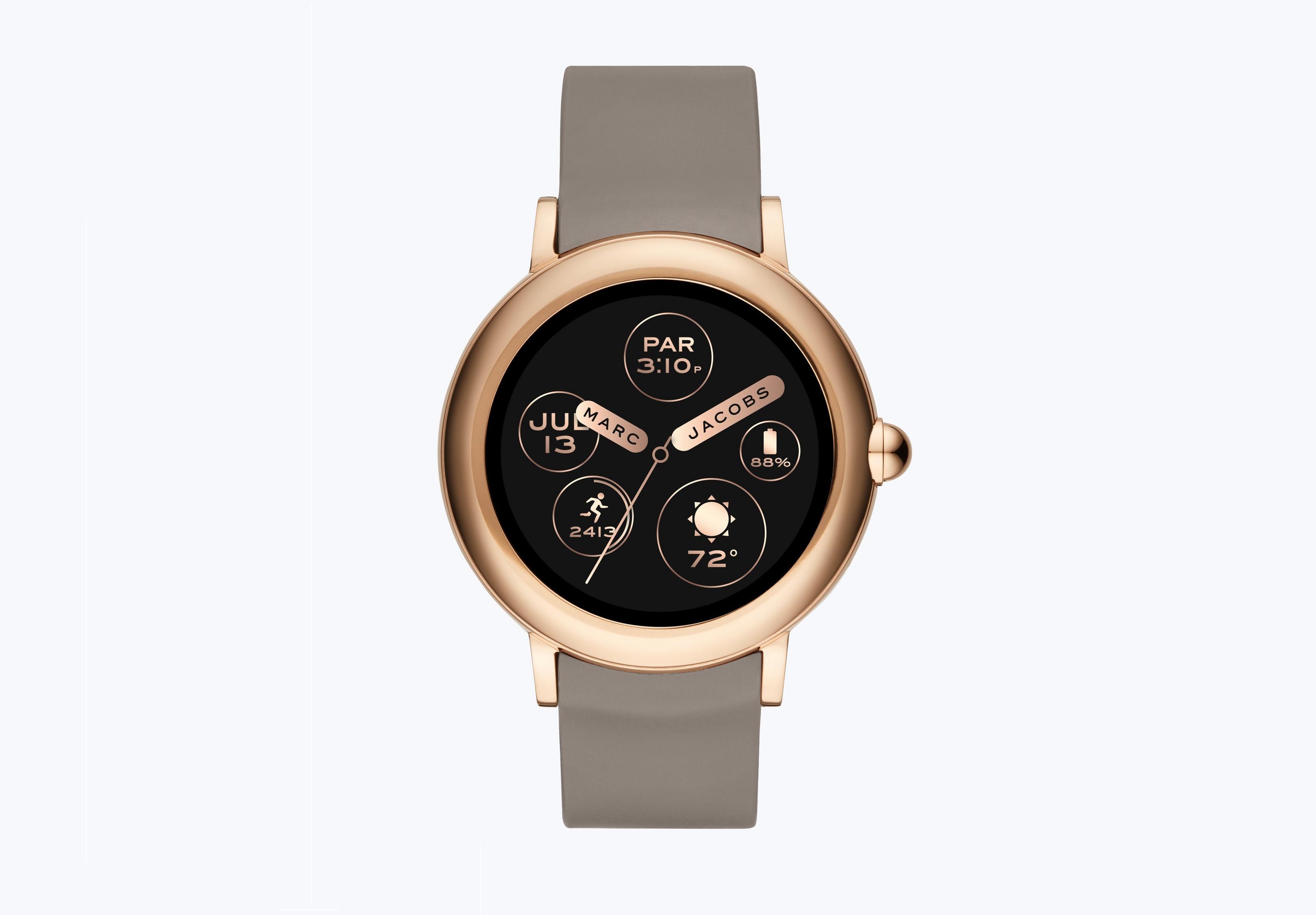 Marc Jacobs Riley smartwatch render from the front.