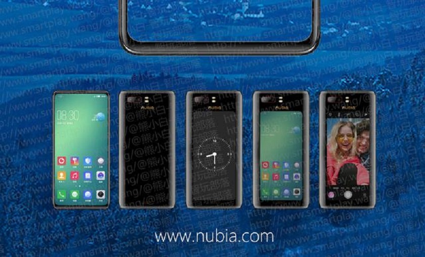 The rumored ZTE nubia Z18s promotional poster showing its rear display.
