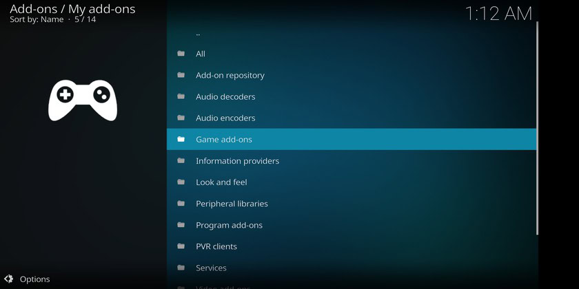 kodi not working - My Add-ons page